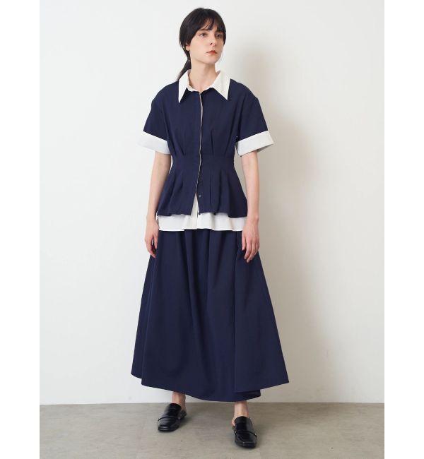 ELENDEEK「LAYERED SHIRT OP」|ワンピース|