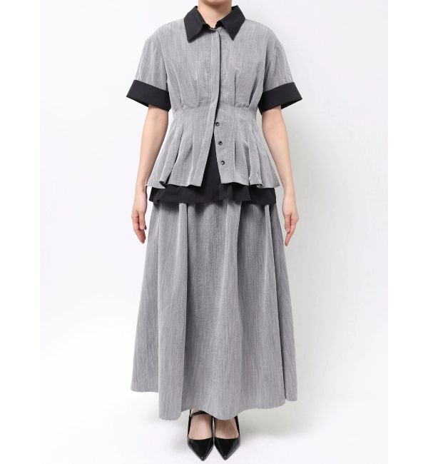 ELENDEEK「LAYERED SHIRT OP」|ワンピース|