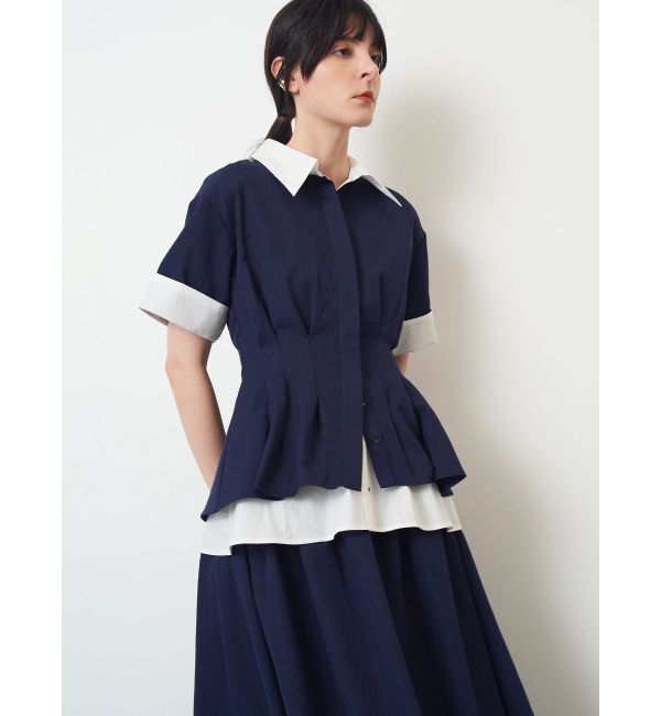 ELENDEEK「LAYERED SHIRT OP」|ワンピース|