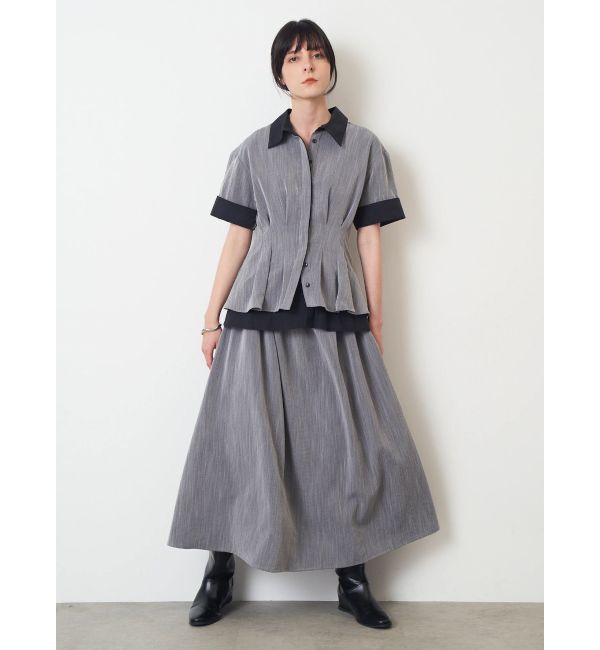 ELENDEEK「LAYERED SHIRT OP」|ワンピース|