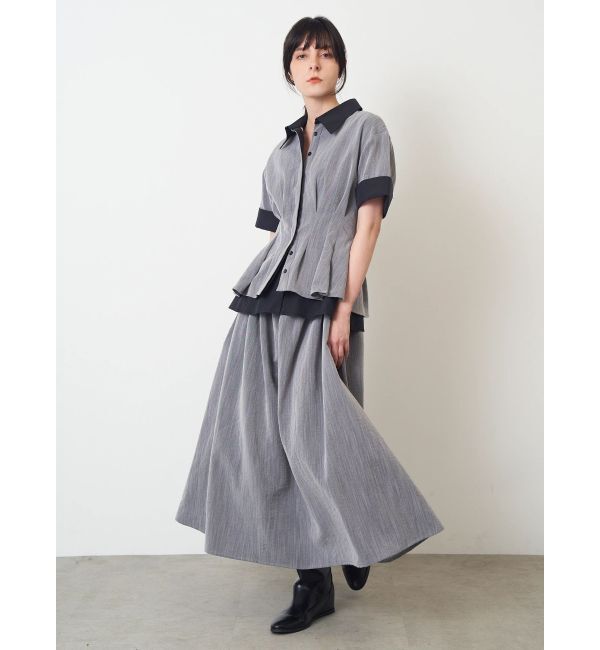 ELENDEEK「LAYERED SHIRT OP」|ワンピース|