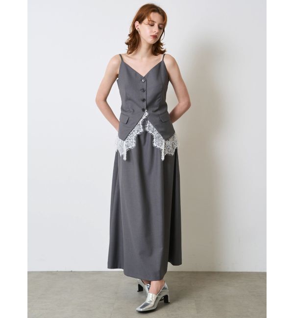 ELENDEEK「LACE LAYERED CAMI OP」|ワンピース|