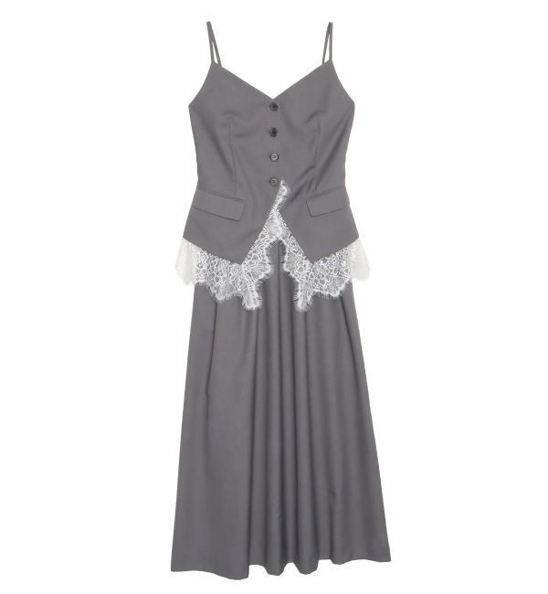 ELENDEEK「LACE LAYERED CAMI OP」|ワンピース|