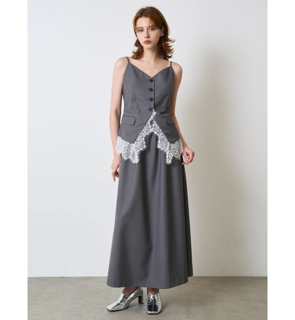 ELENDEEK「LACE LAYERED CAMI OP」|ワンピース|