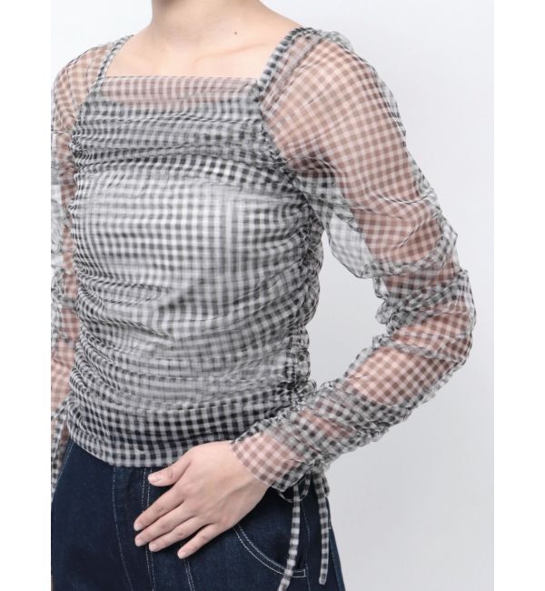 dazzlin「ワンショルギャザーシアートップス」|Tシャツ・カットソー|