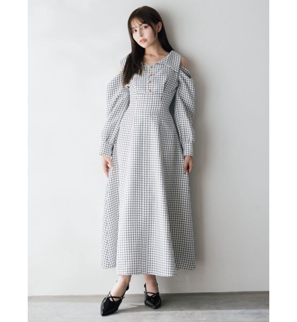 dazzlin「ショルダーリボンシェイプワンピース」|ワンピース|