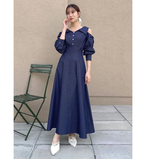 dazzlin「ショルダーリボンシェイプワンピース」|ワンピース|