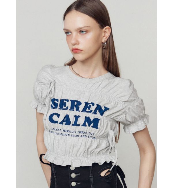 EMODA「ロゴギャザーTシャツ」|Tシャツ・カットソー|