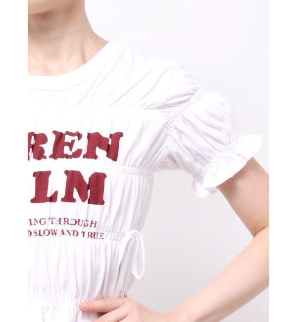 EMODA「ロゴギャザーTシャツ」|Tシャツ・カットソー|
