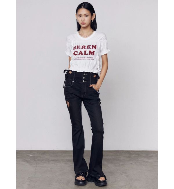 EMODA「ロゴギャザーTシャツ」|Tシャツ・カットソー|