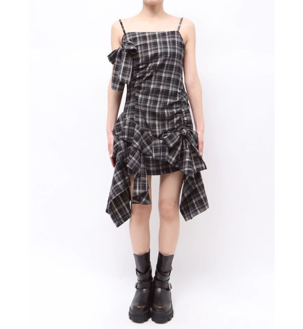 EMODA「アシンメトリーギャザーリボンワンピース」|ワンピース|