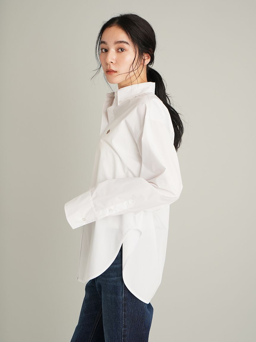 Mila Owen「カーブヘム釦ダウンオーバーシャツ」|シャツ・ブラウス|