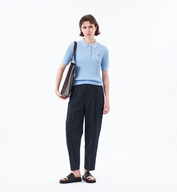 MACKINTOSH PHILOSOPHY「【WEB&一部店舗限定】バッキンガムベア ケーブルニットポロ」|ニット・セーター|