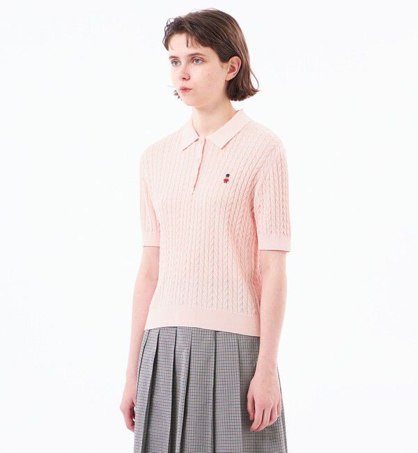 MACKINTOSH PHILOSOPHY「【WEB&一部店舗限定】バッキンガムベア ケーブルニットポロ」|ニット・セーター|