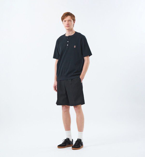 MACKINTOSH PHILOSOPHY「【予約販売】BUCKINGHAM BEAR ヘンリーネックTシャツ サーフニットボーダー」|Tシャツ・カットソー|