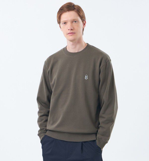 MACKINTOSH PHILOSOPHY「【予約販売】【WEB&一部店舗限定】BUCKINGHAM BEAR 10オンス裏パイル ワンポイントクルーネックスウェット」|Tシャツ・カットソー|チャコールグレー