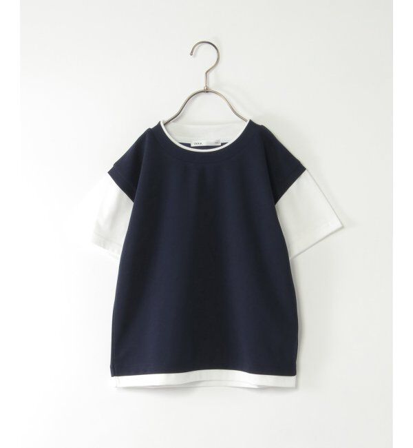ikka kids「【親子おそろい】速乾COOLフェイクベストTシャツ（120~160cm）」|Tシャツ・カットソー|ネイビー