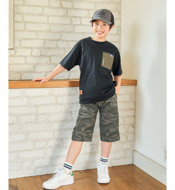 ikka kids「冷感異素材ポケ付きTシャツ（120~160cm）」|Tシャツ・カットソー|