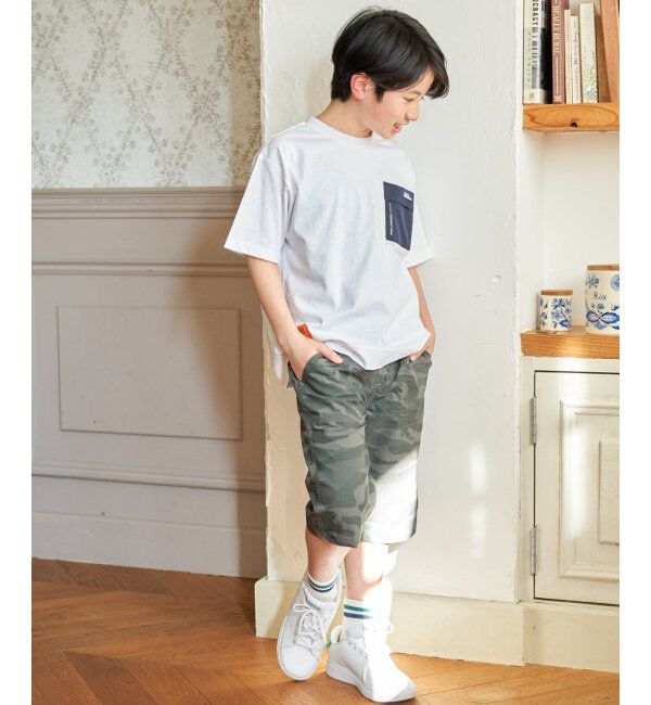ikka kids「冷感異素材ポケ付きTシャツ（120~160cm）」|Tシャツ・カットソー|