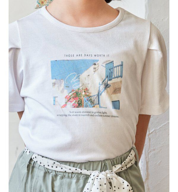 ikka kids「【親子コーデ】袖タック冷感プリントTシャツ（120~160cm）」|Tシャツ・カットソー|