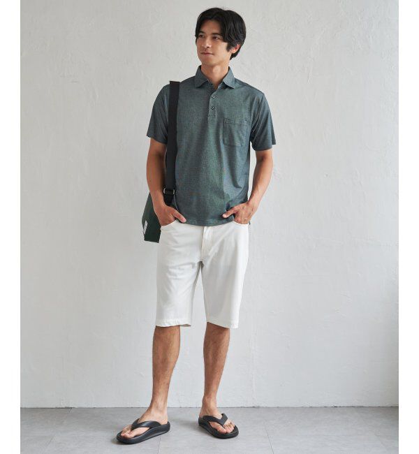 IKKA LOUNGE「【吸水速乾／イージーケア】アーバンドライ冷感コードレーンポロシャツ」|Tシャツ・カットソー|