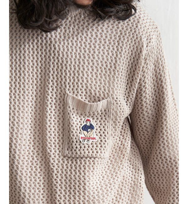 VENCE share style「Red Cap Girl レッドキャップガール ワッペンクルーネックニット」|その他|