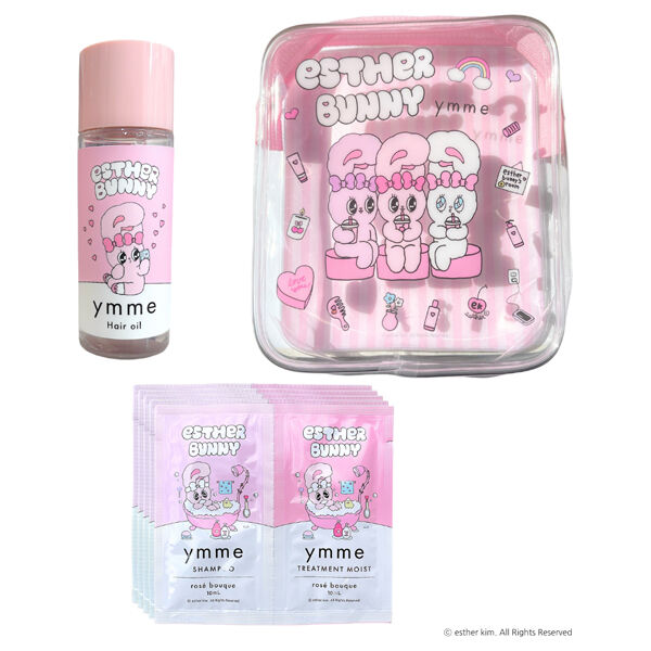  「ymme エスターバニーコラボ限定トラベルセット (50ml・10ml＋10ml&times;5)」|シャンプー|