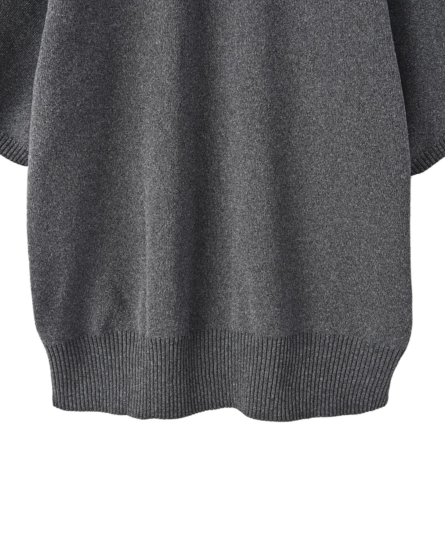 STYLE DELI「【BLK001】シャツ襟半袖ポロニット」|Tシャツ・カットソー|
