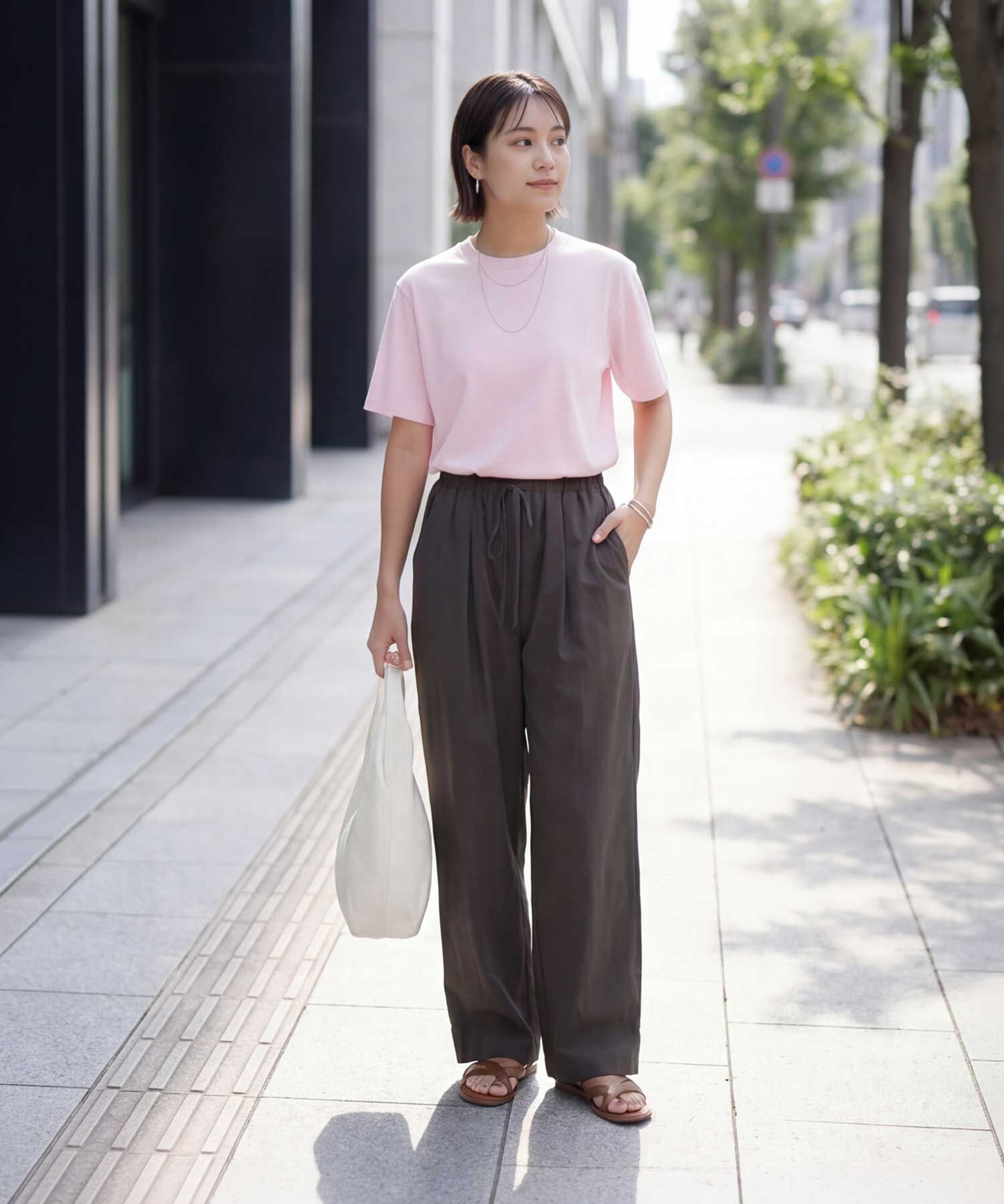 STYLE DELI「薄手スムースクルーネックTシャツ」|Tシャツ・カットソー|