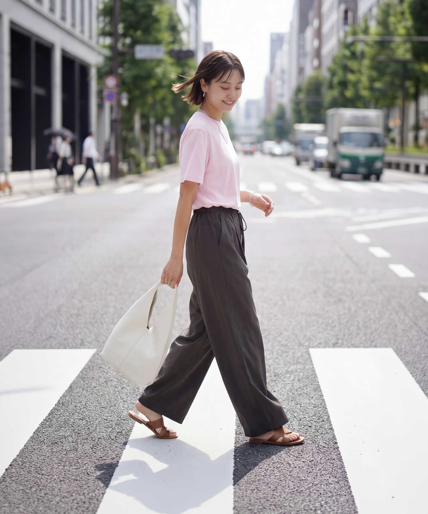 STYLE DELI「薄手スムースクルーネックTシャツ」|Tシャツ・カットソー|