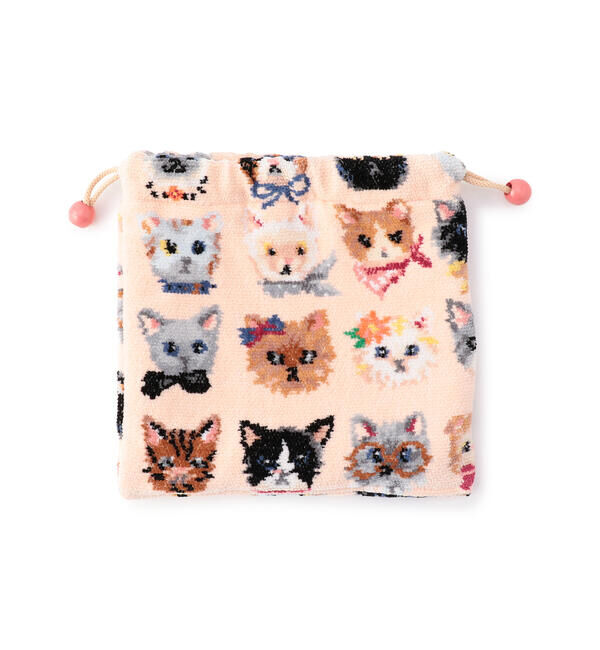 LOVERARY BY FEILER「ラブラリープリティーキャッツ　巾着　L/LCT-213097」|ポーチ|