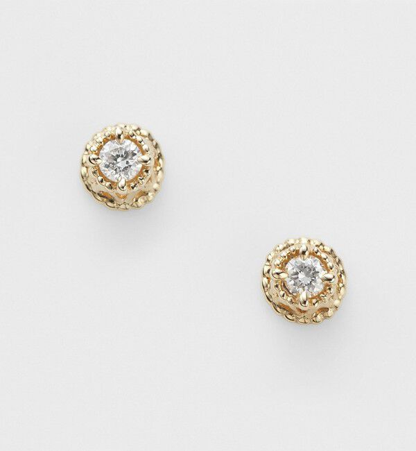 agete「《WEB限定》K10ダイヤモンドピアス（0.02ct）」|ピアス|