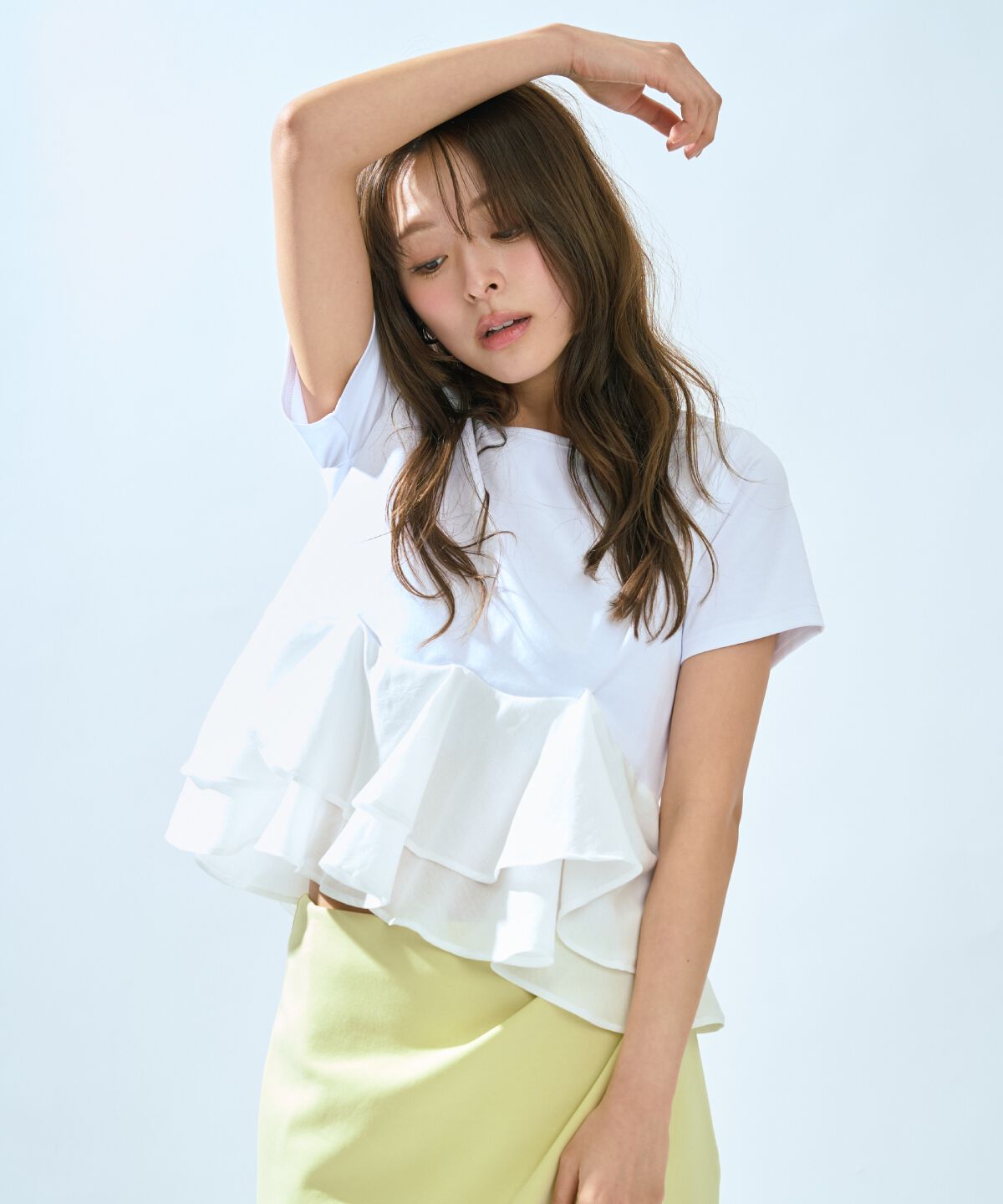 アンドクチュール「ペプラムカットトップス」|Tシャツ・カットソー|