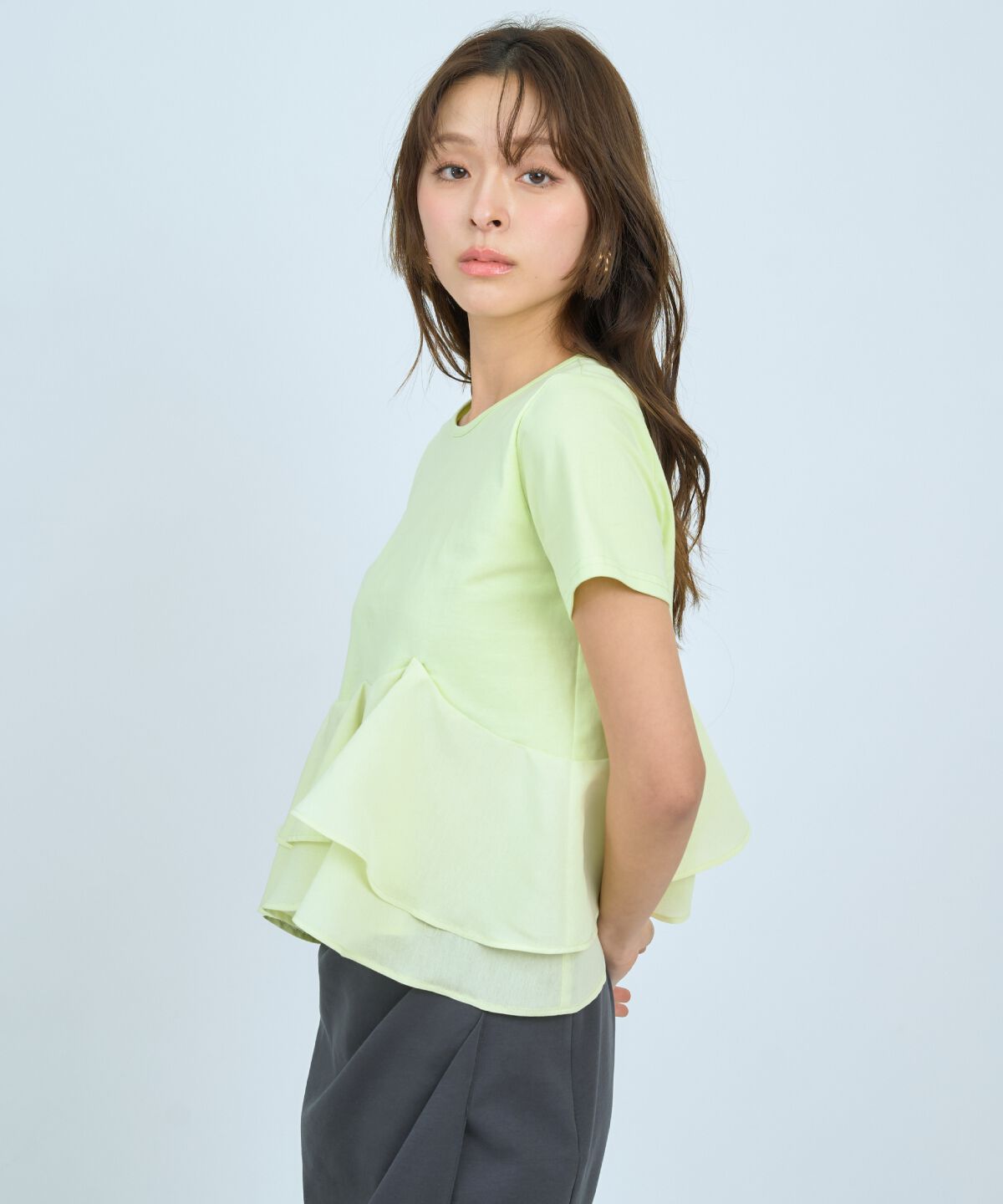 アンドクチュール「ペプラムカットトップス」|Tシャツ・カットソー|