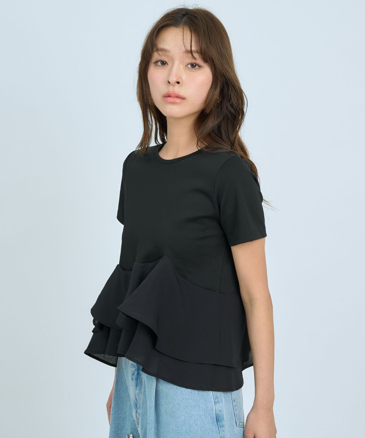 アンドクチュール「ペプラムカットトップス」|Tシャツ・カットソー|