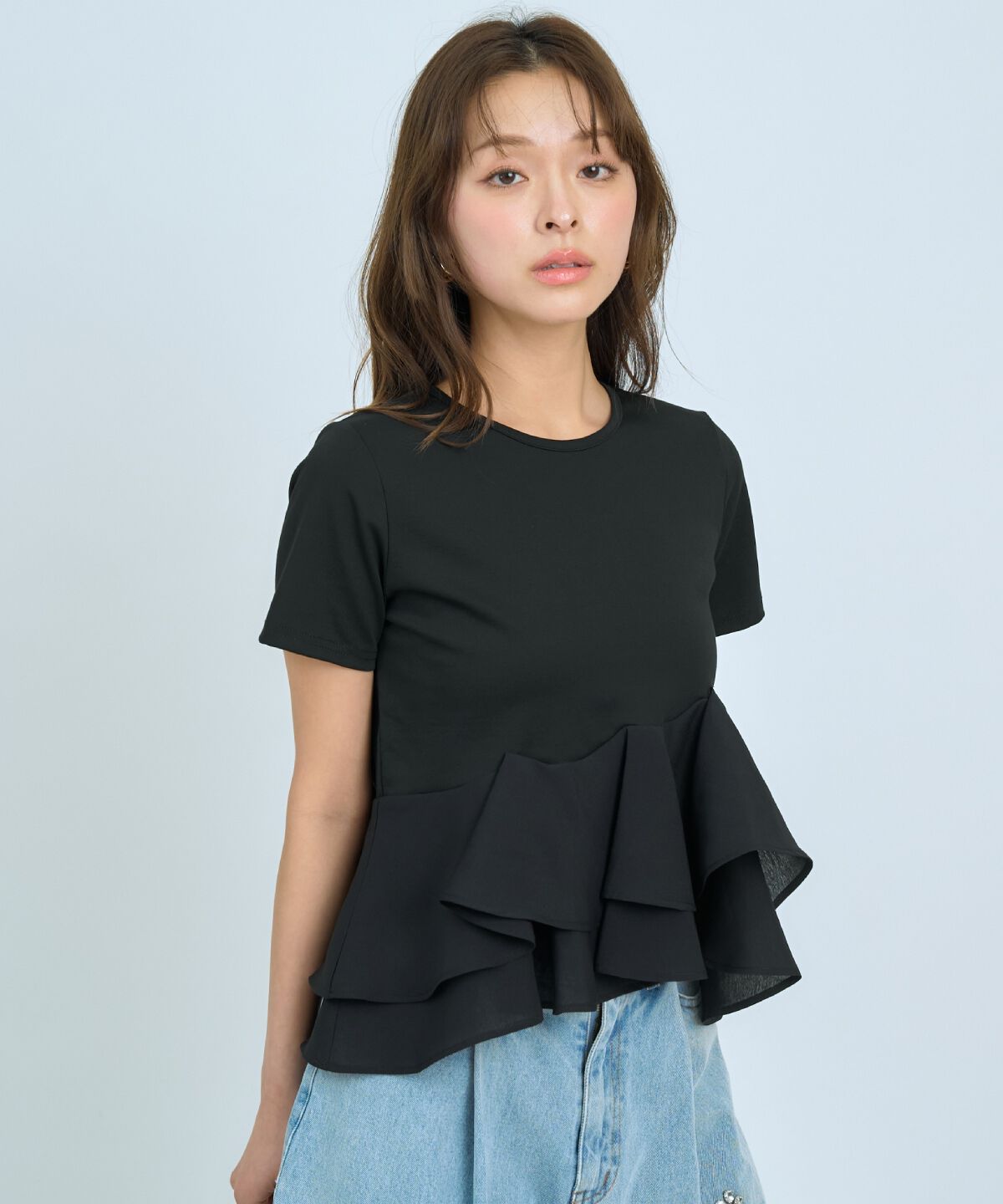 アンドクチュール「ペプラムカットトップス」|Tシャツ・カットソー|