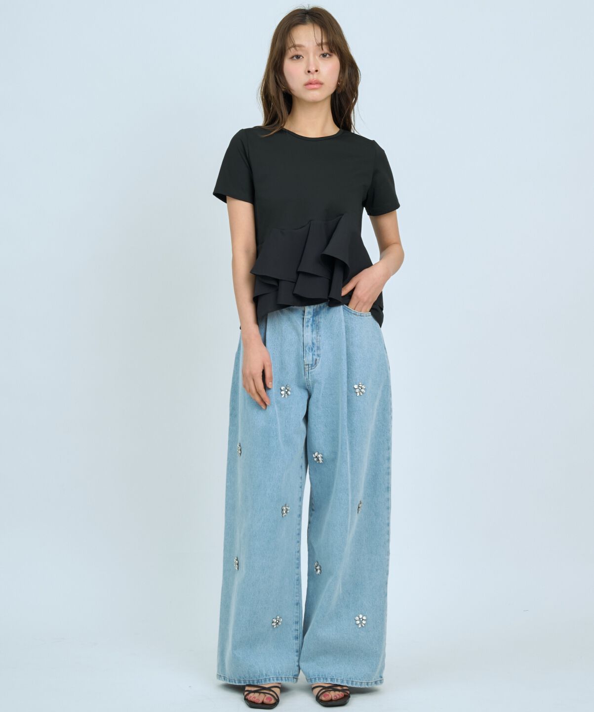 アンドクチュール「ペプラムカットトップス」|Tシャツ・カットソー|