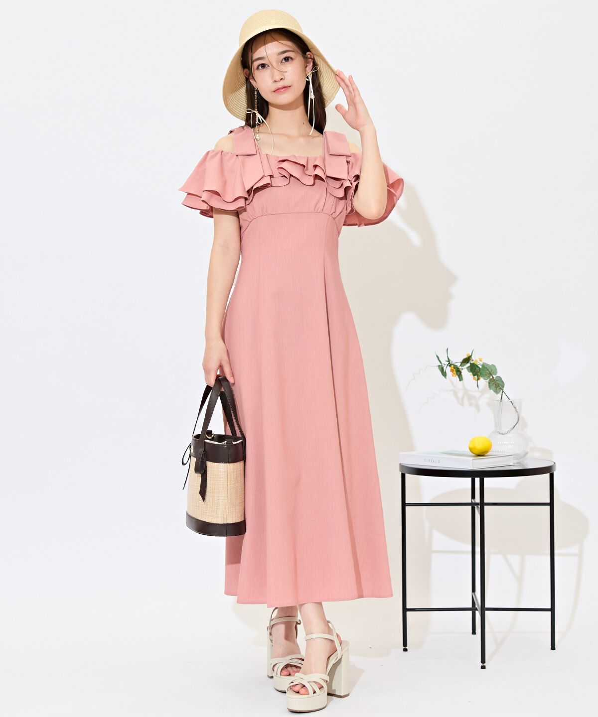 WILLSELECTION「ショルダーリボンラッフルワンピース」|ワンピース|
