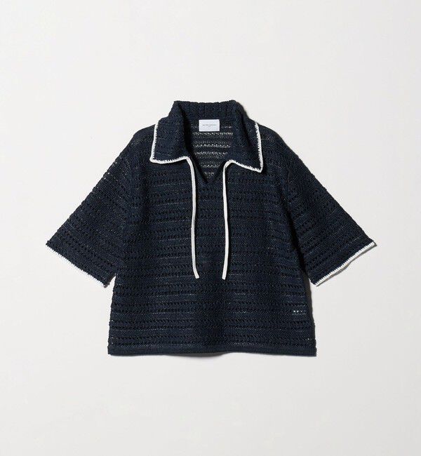 UNITED ARROWS「アイレット バイカラー ニット」|ニット・セーター|