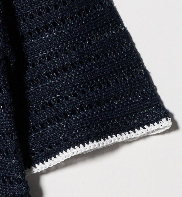 UNITED ARROWS「アイレット バイカラー ニット」|ニット・セーター|