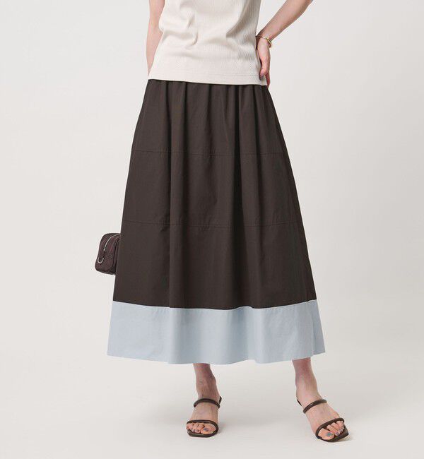 UNITED ARROWS「シルキー ギャザー フレア スカート ‐ウォッシャブル‐」|フレア|