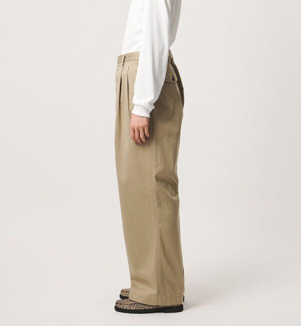 UNITED ARROWS「＜District＞ウォッシュド チノ ２プリーツ ワイドパンツ」|チノ|