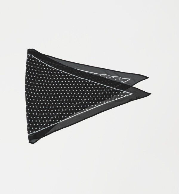UNITED ARROWS「プリント スカーフ」|マフラー|BLACK