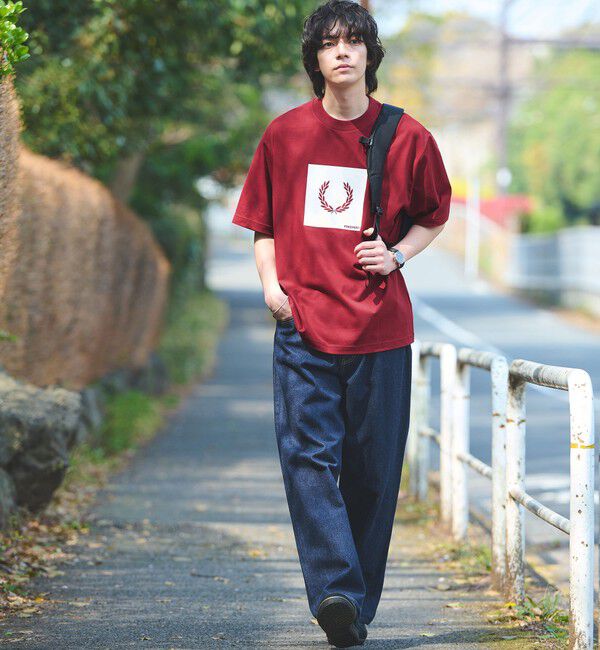 UNITED ARROWS green label relaxing「【国内EXCLUSIVE】＜FRED PERRY＞ボックス ロゴ Tシャツ」|Tシャツ・カットソー|