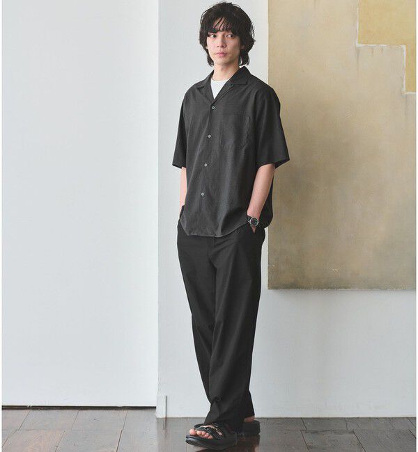 UNITED ARROWS green label relaxing「TR 和紙 オープンカラー 半袖 シャツ」|シャツ・ブラウス|