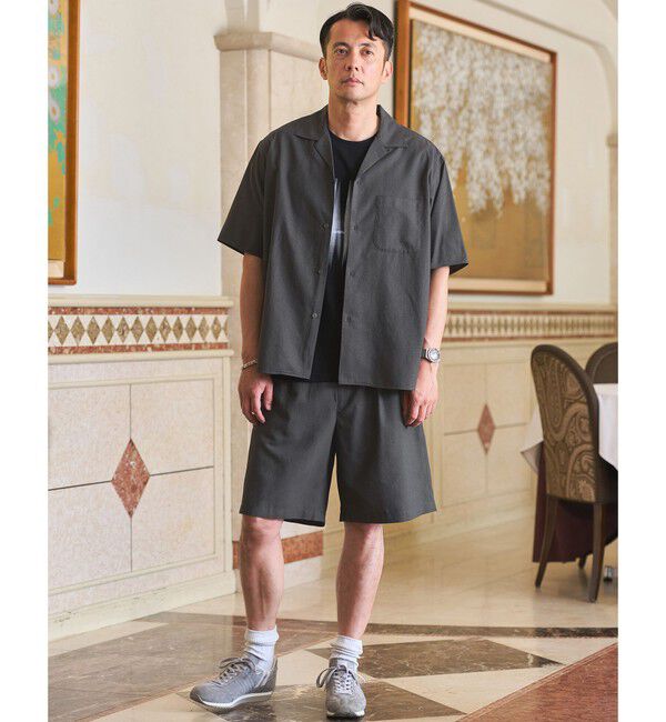 UNITED ARROWS green label relaxing「TR 和紙 オープンカラー 半袖 シャツ」|シャツ・ブラウス|