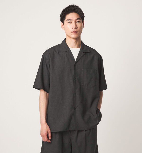 UNITED ARROWS green label relaxing「TR 和紙 オープンカラー 半袖 シャツ」|シャツ・ブラウス|