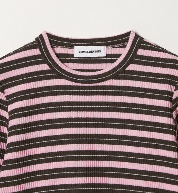 EMMEL REFINES「＜EMMEL REFINES＞EM マルチボーダー ロングスリーブ プルオーバー」|Tシャツ・カットソー|