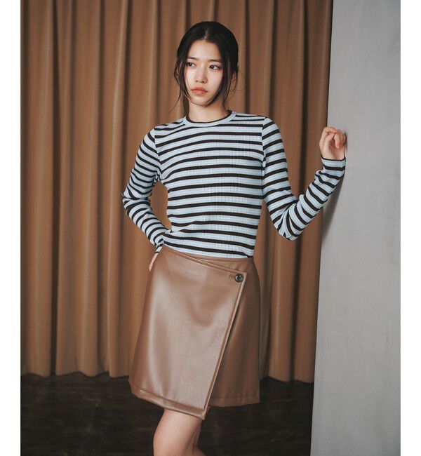 EMMEL REFINES「＜EMMEL REFINES＞EM マルチボーダー ロングスリーブ プルオーバー」|Tシャツ・カットソー|
