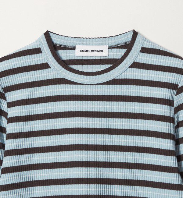 EMMEL REFINES「＜EMMEL REFINES＞EM マルチボーダー ロングスリーブ プルオーバー」|Tシャツ・カットソー|